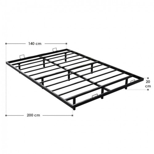Dizajnová posteľ 140 x 200 čierna s LED podsvietením