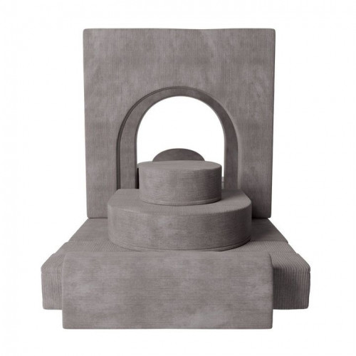 Modulárna dizajnová pohovka pre deti, 150 cm, sivá