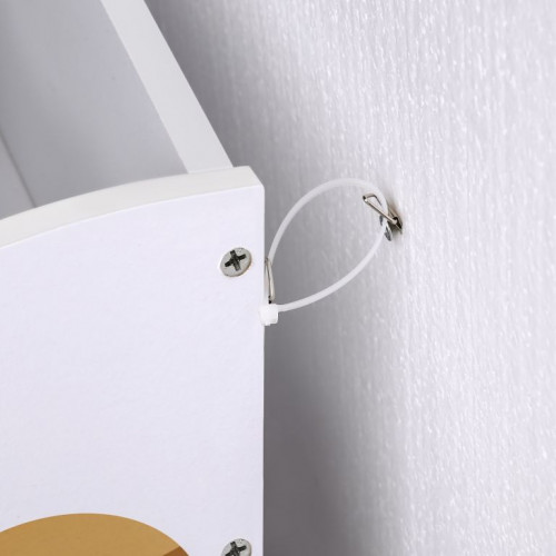 Detský regál na hračky a knihy s motívom vesmíru, biely