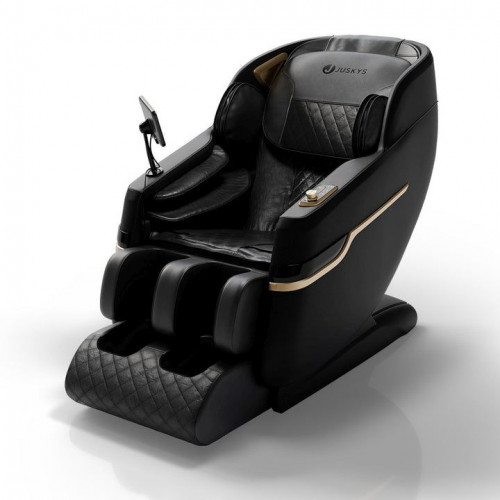 Relaxačné masážne kreslo s vyhrievaním a Bluetooth, čierne