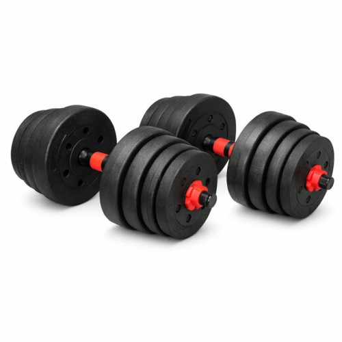 Nakladacie činky 2v1 – jednoručné aj obojručné, 30 kg