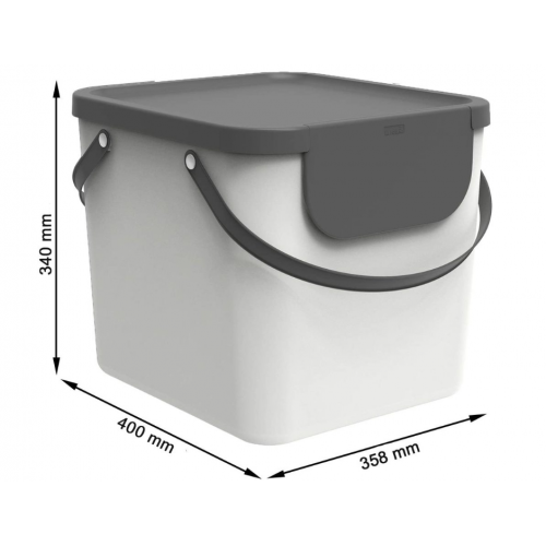 ALBULA box 40 l systém na triedenie odpadu - biely ALBULA box 40 l systém na triedenie odpadu - biely