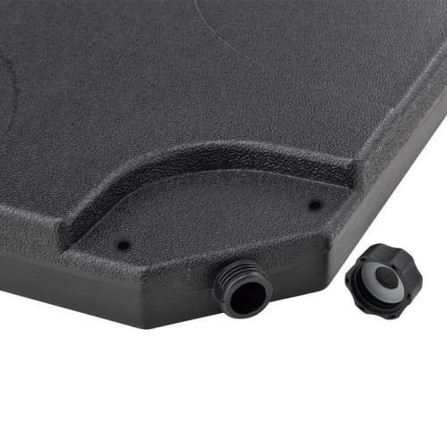 Sada 4 závaží na slnečník, čierne, plastové, 50 x 50 cm