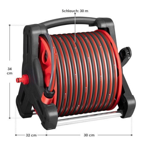 Záhradný hadicový navijak 30 m, s 10 funkciami sprchy