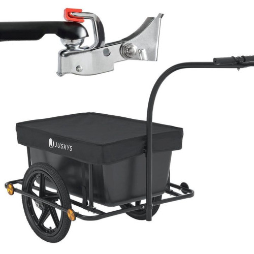 Prepravný príves za bicykel 90 l s plachtou, čierny