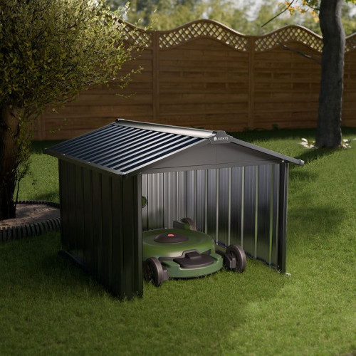Garáž pre robotickú kosačku, pozinkovaná oceľ, 98x89x63 cm