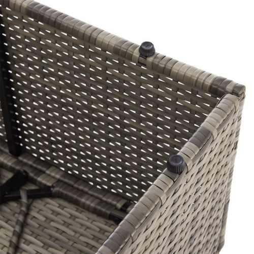 Záhradné skladacie ležadlo, polyratan, sivé, 200 x 60 cm