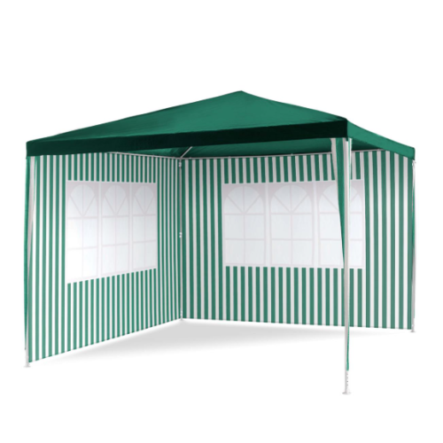 Záhradný párty stan - zelený 3 x 3 m + 2 bočné steny