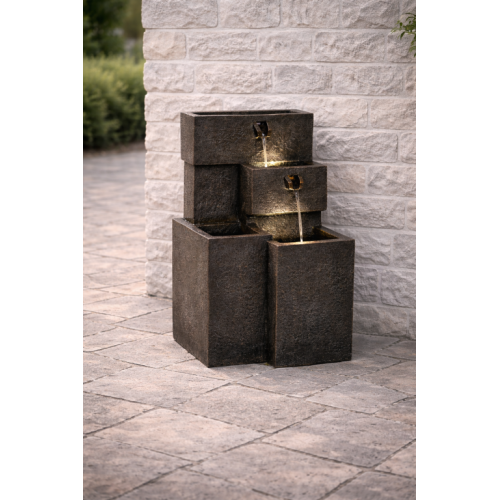 STILISTA záhradná fontána, 48 x 42 x 76 cm, vodné schodíky