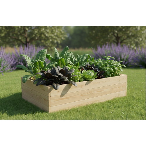 Drevený vyvýšený záhon, 134 x 70 x 42 cm