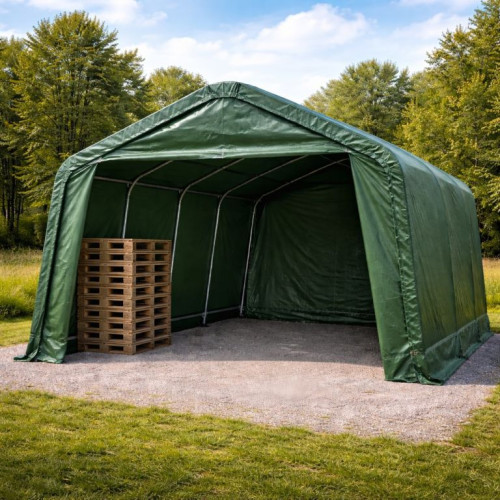 Plachtová hala 3,3×4,8 m (16 m²) – PVC 550 g/m²