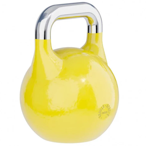 Súťažný kettlebell 16 kg žltý – oceľ, štandardná veľkosť