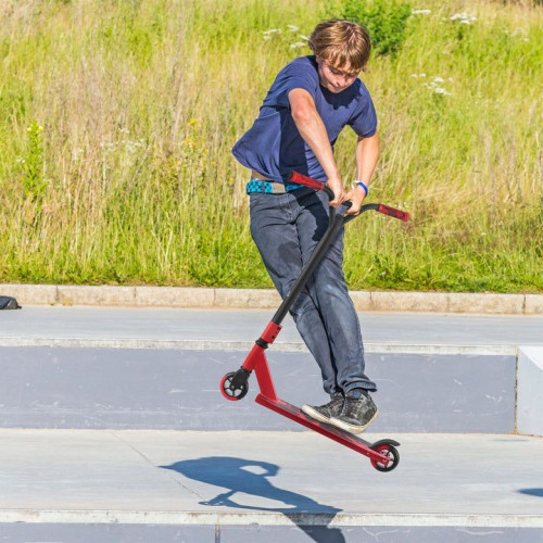 Detská freestyle kolobežka, červená/čierna Detská freestyle kolobežka, červená/čierna