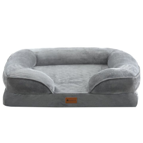 Ortopedická posteľ pre psov a mačky, sivá, 72 x 60 x 17 cm