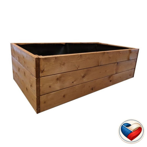 Drevený vyvýšený záhon 136 × 78 × 42 cm, lakovaný