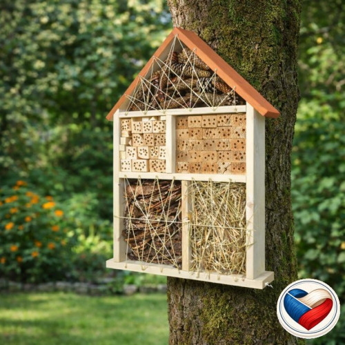 Hotel pre hmyz pre včely a lienky 47×76 cm, česká výroba