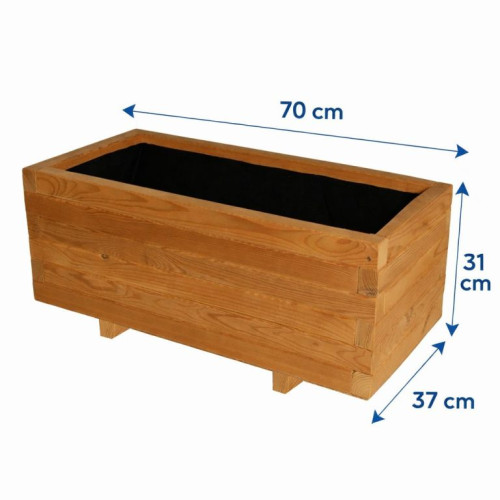 Drevený kvetináč Flor THERMOWOOD 70×37×31 cm, česká výroba