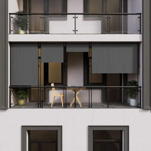 Vertikálna markíza na balkón 150 x 228–316 cm, ochrana UV