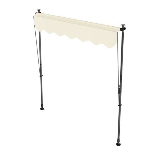 Balkónová markíza 200x120 cm, béžová, výškovo nastaviteľná