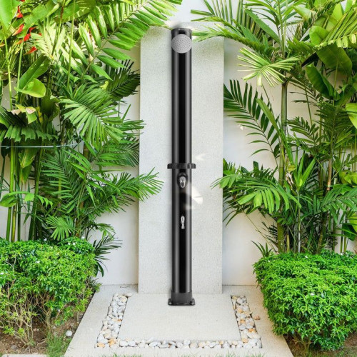 Vonkajšia solárna sprcha s objemom 35 l, dažďovou hlavicou Vonkajšia solárna sprcha s objemom 35 l, dažďovou hlavicou