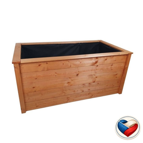 Vyvýšený záhon s lazurovou úpravou 156 × 70 × 85 cm, česká