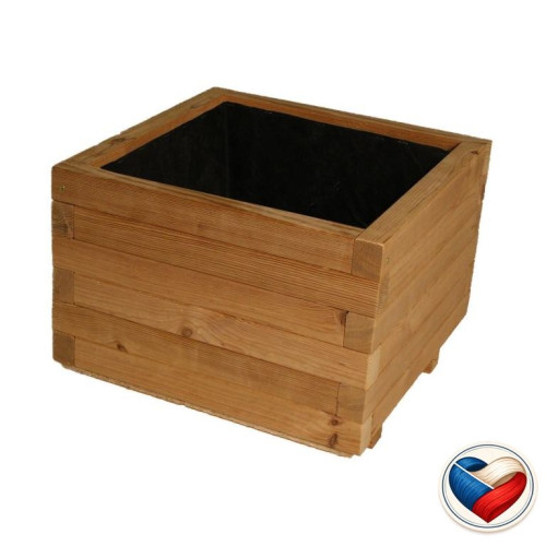 Drevený kvetináč Flor THERMOWOOD 37×37×31 cm, česká výroba