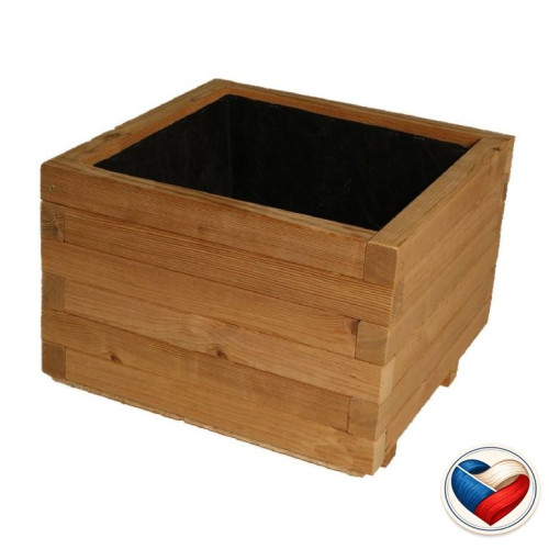 Drevený kvetináč Flor THERMOWOOD 42×42×31 cm, česká výroba