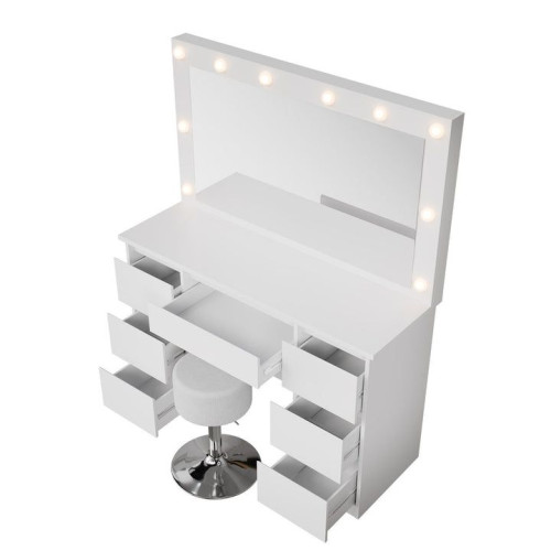Kozmetický stolík s LED zrkadlom a stoličkou