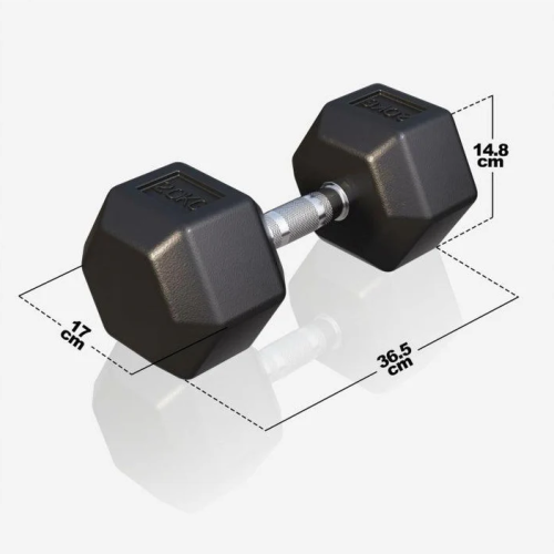 Gorilla Sports Šesťhranná pogumovaná činka, 20 kg Gorilla Sports Šesťhranná pogumovaná činka, 20 kg