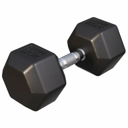 Gorilla Sports Šesťhranná pogumovaná činka, 20 kg
