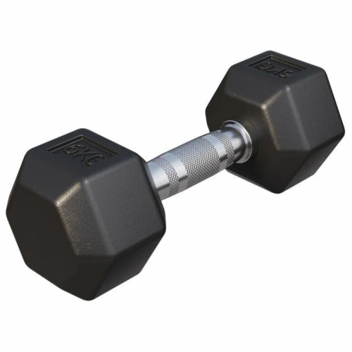Gorilla Sports Šesťhranná pogumovaná činka, 6 kg