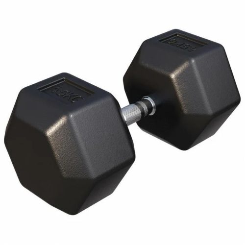 Gorilla Sports Šesťhranná pogumovaná činka, 45 kg