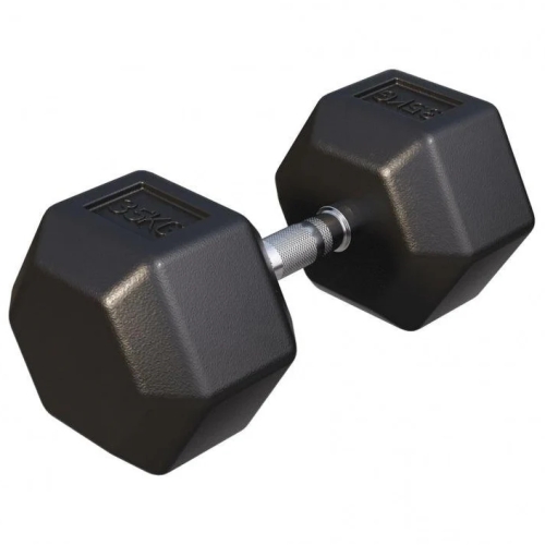 Gorilla Sports Šesťhranná pogumovaná činka, 35 kg