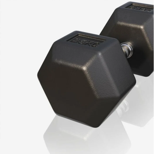 Gorilla Sports Šesťhranná pogumovaná činka, 25 kg Gorilla Sports Šesťhranná pogumovaná činka, 25 kg