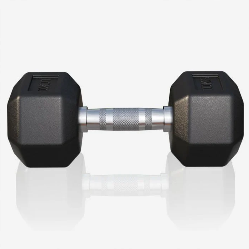 Gorilla Sports Šesťhranná pogumovaná činka, 10 kg