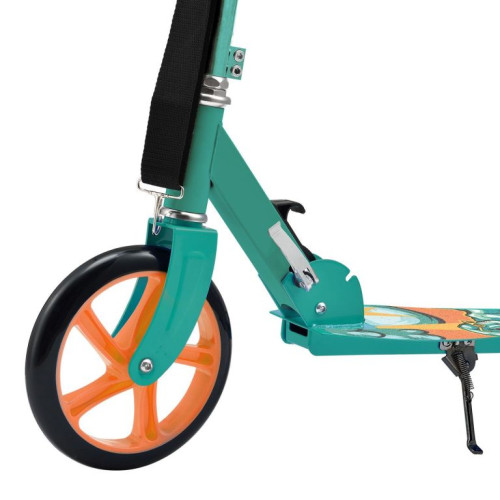 Detská kolobežka s veľkými kolesami a popruhom, Dino - mint Detská kolobežka s veľkými kolesami a popruhom, Dino - mint