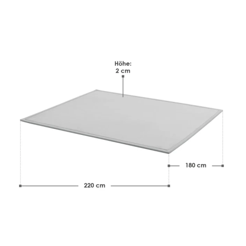 Detská hracia podložka 220x180 cm, pamäťová pena, sivá Detská hracia podložka 220x180 cm, pamäťová pena, sivá