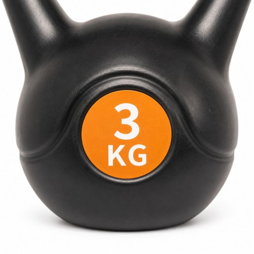 Kettlebell 3 kg plastový s cementovou výplňou Kettlebell 3 kg plastový s cementovou výplňou