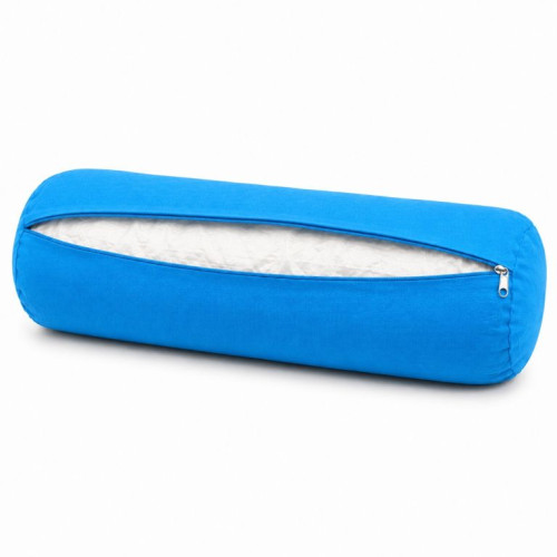 Bolster na jogu valec, modrý, 60 × 20 cm