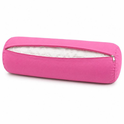 Bolster na jogu valec, ružový, 60 × 20 cm