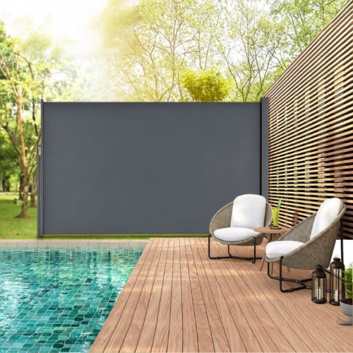 Výsuvná bočná zástena, 300 x 180 cm, tmavosivá Výsuvná bočná zástena, 300 x 180 cm, tmavosivá