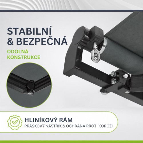 Vonkajšia markíza 350 x 300 cm,sivá, s nastaviteľným sklonom Vonkajšia markíza 350 x 300 cm,sivá, s nastaviteľným sklonom