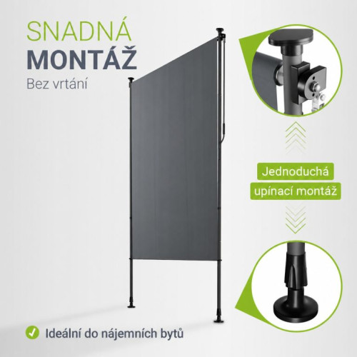 Vertikálna markíza na balkón 150 x 228–316 cm, ochrana UV Vertikálna markíza na balkón 150 x 228–316 cm, ochrana UV