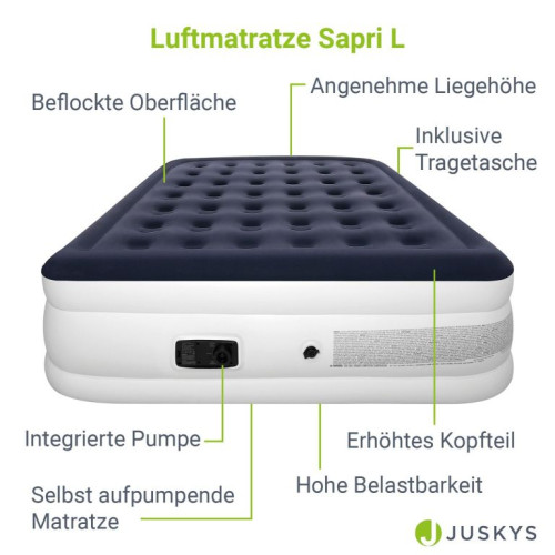 Nafukovacia posteľ s elektrickou pumpou 197x154x45 cm, biela Nafukovacia posteľ s elektrickou pumpou 197x154x45 cm, biela