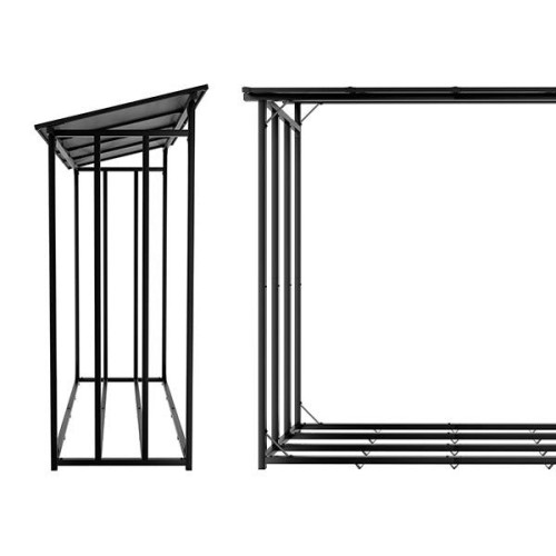 Kovový regál na drevo s plachtou 185x70x185 cm Kovový regál na drevo s plachtou 185x70x185 cm