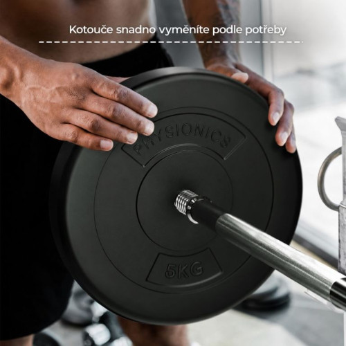 PHYSIONICS Vzpieračský set so závažím 165 cm, 60 kg PHYSIONICS Vzpieračský set so závažím 165 cm, 60 kg