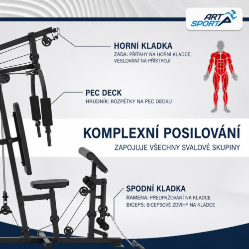 Multifunkčná posilňovacia veža, závažia 77 kg Multifunkčná posilňovacia veža, závažia 77 kg