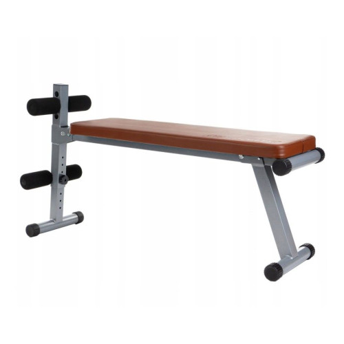 ScSPORTS Multifunkčná lavica, ekokoža, hnedá, 120 kg