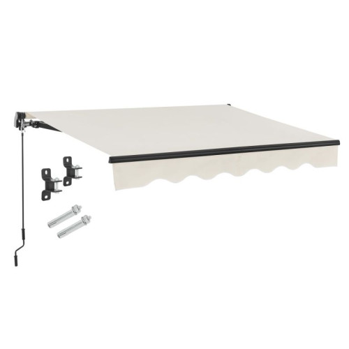 Kĺbová markíza 350 × 300 cm na terasu a balkón, béžová