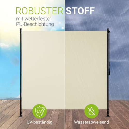 Zvislá markíza na balkón 200x228-316 cm, UV ochrana, béžová Zvislá markíza na balkón 200x228-316 cm, UV ochrana, béžová